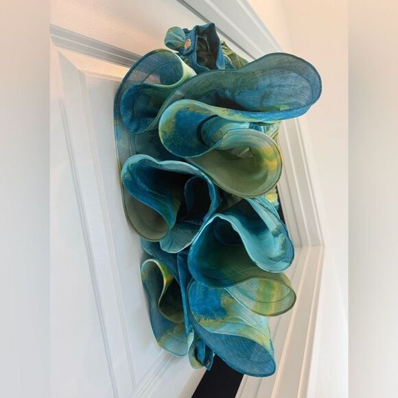 Bronx and Banco Green and Blue Mini Dress - Picture 10 of 16